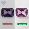 Huagang Gem Retangular Chanfrado Carro Flor 46 # Mudança de Cor Corindo Octogonal Sintético Ringed Gem