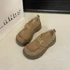 Mocasines de mujer sin cordones estilo Birkenstock con suela gruesa, Novedad para Otoño 2025, Zapatos Birkenstock de cobertura total con aumento de altura