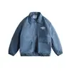 Roupas Vintage 25 Inverno Novo Retro Americano Gola Bordada Couro PU Estilo Motociclista Solta Roupa de Trabalho Jaqueta de Algodão