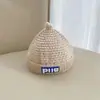 Gorro de chupeta infantil de lã tricotada para meninos e meninas outono e inverno quente engrossado bebê pulôver pele chapéu tendência