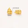 Accesorios Dorados de Color Duradero para Joyería DIY Oro Antiguo Circonita Calabaza Cepillada Colgante Pulsera Encanto Tejido a Mano