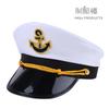 Gorra de Piloto Estilo Marino Gorra de Uniforme Accesorios para Actuación Gorra Gorra Grande Gorra de Aire para Hombre y Mujer Adulto Gorra de Marinero de Copa Plana