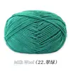 Ovillo de Hilo de Algodón Leche de 4 Hebras, Ovillo de Hilo Medio-Grueso para Crochet Hecho a Mano, Muñeca de Crochet DIY, Bolso, Hilo para Suéter de Bebé