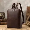 Nova Mochila de Couro Crazy Horse Retrô de Alta Qualidade para Negócios, Deslocamento e Viagem, Grande Capacidade para Computador, Personalizada para Mulheres