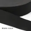 Elástico preto e branco com acabamento contrastante, cós elástico para calças, roupas e roupas de boneca, acessório DIY, poliéster elástico
