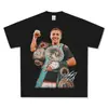 Camiseta de Manga Corta Estampada Triple g Transfronteriza Moda Urbana Sudadera con Capucha de Manga Larga de Peso Pesado Algodón Puro de Peso Pesado