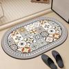Alfombrilla de Piso para Baño, Alfombrilla Antideslizante para Baño, Absorbente Puerta de Inodoro, Diatomeas para Inodoro Secado Rápido Alfombrilla para Pies, Alfombra de Baño