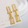 Collar con Hebilla de Herradura en Forma de U Joyería Ins Europea y Americana Hip-Hop Tendencia Diseño de Moda Joyería Personalizada a la Moda Oro Real en el Horno