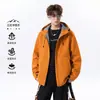 Chaqueta de montaña para hombre, estilo coreano, moderna, resistente al agua, con capucha, corte holgado, talla grande, funcional, forrada de polar, perfecta para otoño e invierno