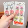 Pinzas de Oreja de Corazón de Colores con Lazo y Durazno Brillante 3D para Niñas, No Requieren Perforación, Accesorios para Orejas sin Dolor