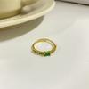 Anillo de cobre con diseño de diamante anillo abierto para hombres y mujeres con moda 2023 ins anillo de lujo ligero de alta gama