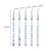 Brocha para Manicura Set de 5 Piezas Pluma de Cristal Transparente para Tallado Pluma de Línea Fina Extrema Herramienta para Pintar Latte Art