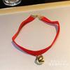 Día de Navidad Linda Cadena de Clavícula con Cascabeles Accesorios de Collar Sexy de Sirvienta Gargantilla Año Nuevo Collar Rojo Vino