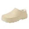 Pantuflas cerradas con forro de felpa para hombre, nuevo modelo invierno 2026, resistentes al desgaste, antideslizantes, de suela gruesa, con talón cerrado, zapatos especializados para chef para uso en el trabajo y la cocina