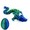 Bestseller transfronterizo dragón chino impreso en 3D con articulaciones totalmente móviles, modelo de animal realista adorno de escritorio juguete