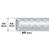 Tubo macio de silicone trançado, grau alimentício, transparente, resistente a altas temperaturas, conduíte de silicone trançado internamente, tubo de água de malha transparente