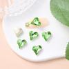 Atacado do Fabricante Nail Art Inclinada em Formato de Coração de Pêssego, Strass de Vidro de Cristal de Formato Especial, Strass em Formato de Coração, Strass para Capa de Celular, Unhas Aurora