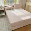Sábana Bajera Ajustable Individual de Algodón Puro Ins Linda, 40 Unidades, Protector de Colchón 100% Algodón, Corazón Girly, Doble