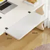 Tablero de extensión para escritorio, escritorio de oficina sin taladrar, organizador de escritorio expandible, plegable, ampliado y alargado, tablero de extensión con reposabrazos