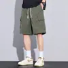 Pantalones de Trabajo Casuales Deportivos tipo Bermuda Lavados de Verano Nuevos Tendencia Estilo Americano High Street Americano para Hombre
