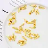 Accesorios Hechos a Mano DIY Pieza de Flor Hoja de Sauce Larga Forma de Colgante para Cabello Largo Campana Colgante Material Pasos Agitar Pasador Estilo Antiguo