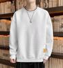 Camiseta de base waffle estilo coreano para jovens masculinos, estilo Hong Kong, cores combinadas da moda, gola redonda, manga longa, suéter waffle, moda INS