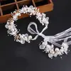 Tiara guirlanda crianças Tiara Princesa cabelo trançado decoração pérola Menina de parque Daminha Faixa de cabelo Mori viagem