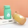 Copo de Vidro Fofo Kawaii de Coelho Portátil de Mão para Uso Externo Copo de Água de Parede Dupla Resistente a Altas Temperaturas Copo de Água para Estudante Copo de Presente Publicitário