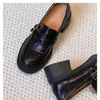 Mocasines Gruesos para Mujer para el Trabajo, Estilo Británico, Nueva Colección Primavera/Otoño 2026, Zapatos sin Cordones de Tacón Grueso, Zapatos Retro de Cuero