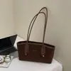 Bolsa Retrô de Luxo para Mulheres Outono 2025 Nova Moda de Nicho Bolsa Tote Estampada de Leopardo Bolsa de Ombro/Axila para o Dia a Dia