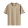 Camiseta de Algodão Puro de Alta Qualidade 260g com Ombros Caídos, Gola Redonda e Manga Curta, Feita Sob Medida para Serviço de Catering, Roupa de Trabalho com Logo Impresso