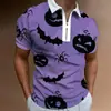 Nova Moda Streetwear Jovem Europeia e Americana de Verão Camisa Polo Casual Masculina com Estampa Digital 3D