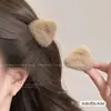 Pinza para Flequillo Pequeña de Felpa Otoño e Invierno para Mujer Clip Lateral de Gama Alta Nuevo 2025 Pinza para el Lado del Cabello Tocado