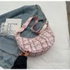 Bolso de Pelmeni de Cuadros Nicho Estilo Coreano, Bolso Pequeño de Moda y Versátil para Mujer, Nuevo Modelo 2026 Bolso Cruzado, Bolso de Hombro para Viajes Diarios
