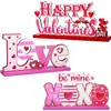 Artesanías de Madera Transfronterizas Más Vendidas para Bodas, Decoraciones de Mesa de Madera con Temática de Amor para el Día de San Valentín, Artesanías de Madera DIY de Escritorio para el Día de San Valentín