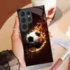 Funda para Teléfono Móvil de Comercio Exterior Adecuada para Samsung S24Ultra Funda para Teléfono de Fútbol con Llama S23/25 Funda Protectora Anti-Desgaste de Vidrio