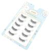Meiliyue Estilo Japonés 5 Pares de Pestañas Postizas Medio Natural Pequeño Diablo Gruesas Cruzadas Cortas Pestañas Superiores W-22