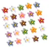 Manicure flor de cinco pétalas joia resina fosca tridimensional flor de cerejeira sólida mini flor branca para unha aplicação diamante decoração atacado
