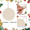 10 Piezas de Etiquetas Redondas de Madera sin Terminar con Agujero DIY Madera en Blanco Etiquetas Colgantes de Navidad Fiesta Decoraciones para el Hogar