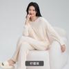 Pijama Feminino Youkesi para Primavera com Bojos, Conjunto de Loungewear Feminino para Primavera e Outono 2026 Novo de Manga Longa Antibacteriano Plus Size