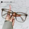 22286 Modelo Nuevo Armazón para Lentes Tr, Armazón Cuadrado Grande, Plegable y Portátil, Estilo de Moda Similar al de Celebridades de Internet, Unisex, Elegante y Versátil, Efecto Adelgazante