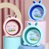 Lavabo Plegable para Bebé Portátil Lavabo Infantil de Silicona Plegable para Exteriores Lavabo de Dibujos Animados para Bebé