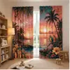 Cortinas gruesas opacas transfronterizas para dormitorio, sala de estar y estudio, venta al por mayor con estampado geométrico de impresión digital, hechas a medida por el fabricante