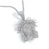 Nuevo Colgante de Cabeza Humana Hip-Hop con Púas de Diamante Completo, Circonita de Cobre, Colgante Retro Personalizado de Hip-Hop para Hombre en Stock