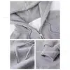 Sudadera con capucha casual estilo coreano para mujer, otoño e invierno, forrada de polar, gruesa, corte holgado, chaqueta cárdigan con cremallera