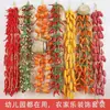 Modelo de Atrezo Colgante de Cuerda de Verduras Simulación Granos Maíz Chile Rojo Colgante Adorno Colgante de Casa de Campo Decoración