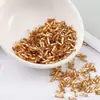 Lote 2x Contas Tubulares Espirais 6mm 3 Tubos de Vidro Prata Torcidos Contas de Arroz DIY Materiais para Joias Artesanais