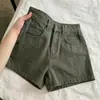Shorts Jeans Workwear Retro Americano para Mulheres, Novo Estilo Verão 2026 Hot Girl, Cintura Alta Justo Fino Linha A Hot Pants