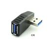 USB3.0 macho para fêmea ângulo reto 90 graus adaptador de giro USB3.0 macho para fêmea adaptador de cotovelo de 90 graus