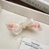 Grampo de Cabelo de Acetato com Laço Tridimensional Estilo Francês Presilha Bico de Pato Grampo de Alta Qualidade para Franja de Cachorrinho Acessório de Cabelo Lateral para Mulheres